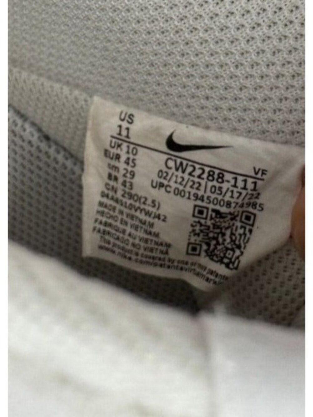 Nike Air Force 1 Low '07 White Athletic Sneakers Shoes CW2288-111 Men's Size 11 - Picture 11 of 11